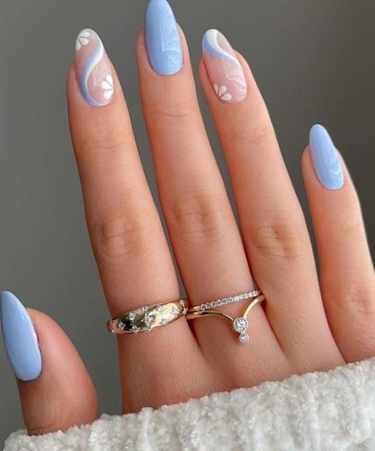 Acrylic Nails With Flower Design