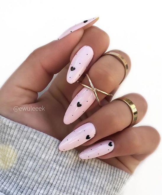 Acrylic Nails With Hearts