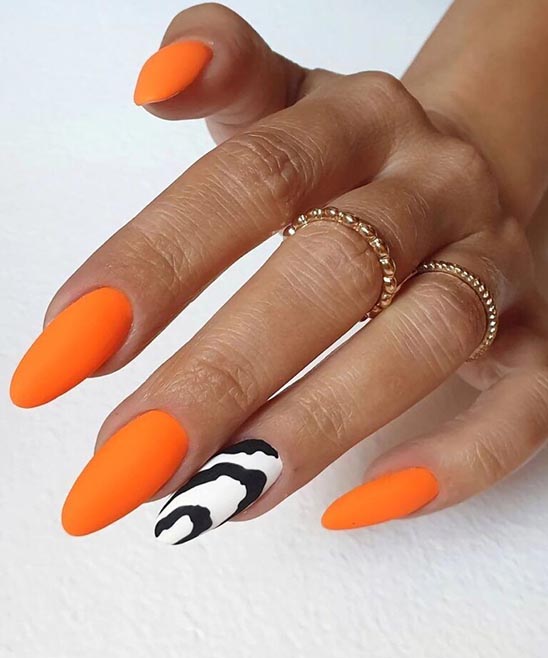 Acrylic Orange Nails