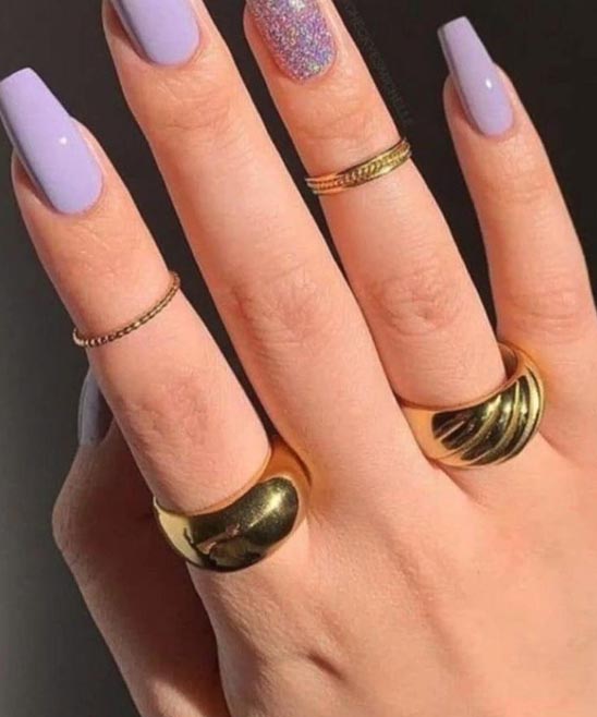 Acrylic Purple French Tip Nails