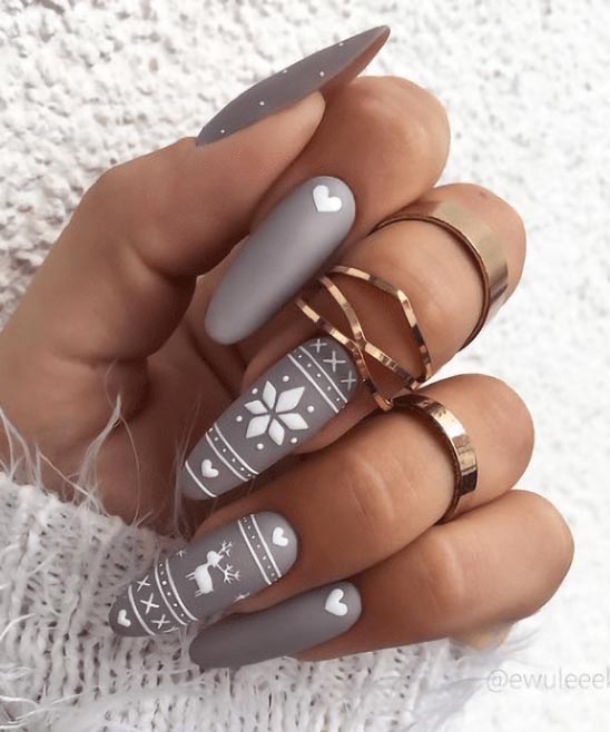 Acrylic Winter Nails