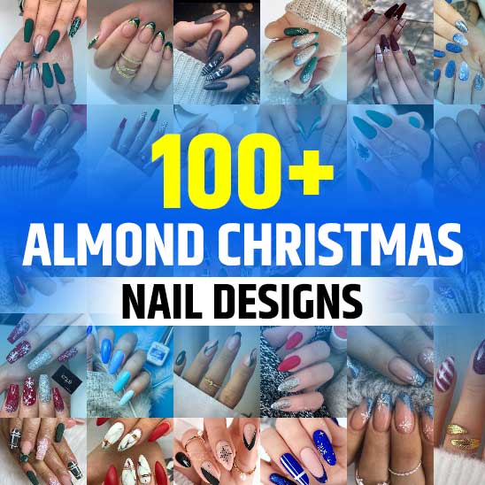 Almond Christmas Nails