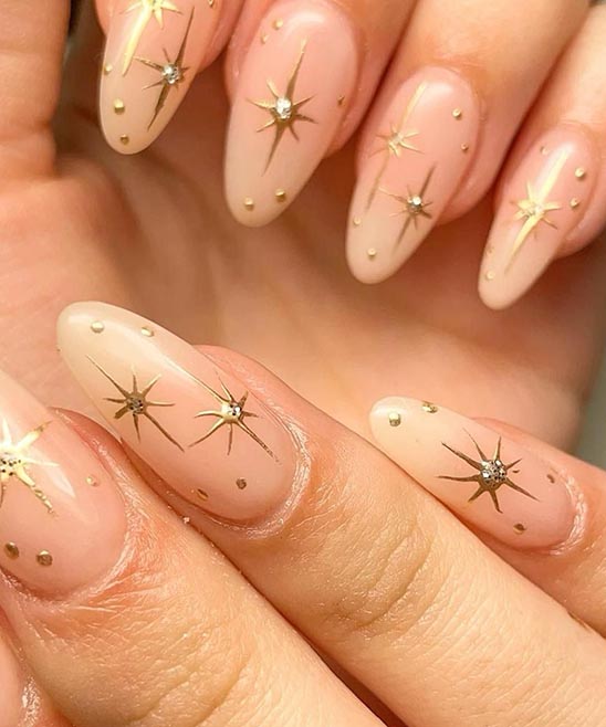 Golden Touch Shimmering Almond Shaped Nails TailoringinHindi Almond Nails With Gold