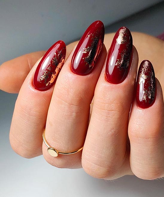 Almond Rose Gold Nails