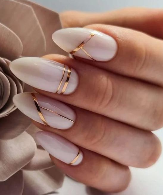 Almond Shape Neutral Nails