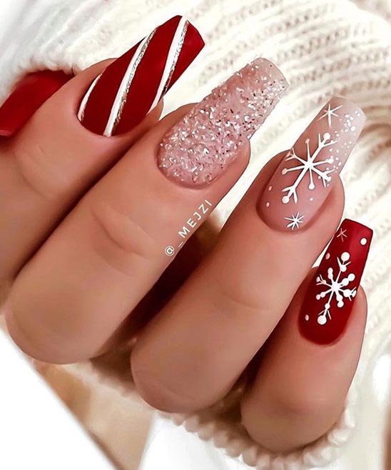 Almond Shaped Christmas Nail Designs