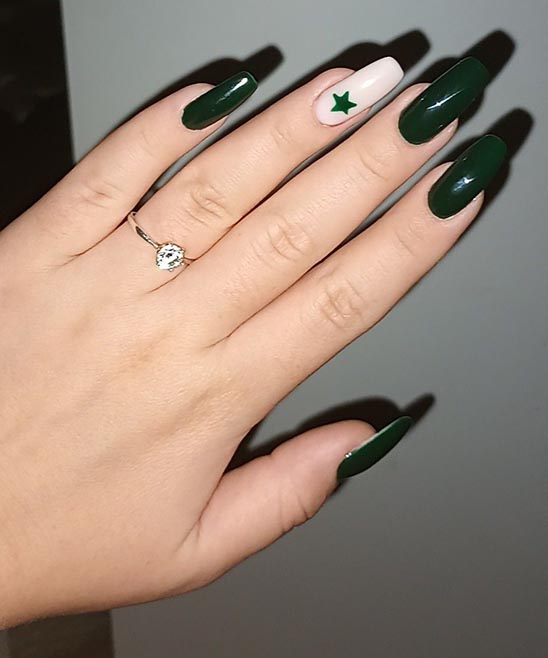 Army Green Coffin Nails