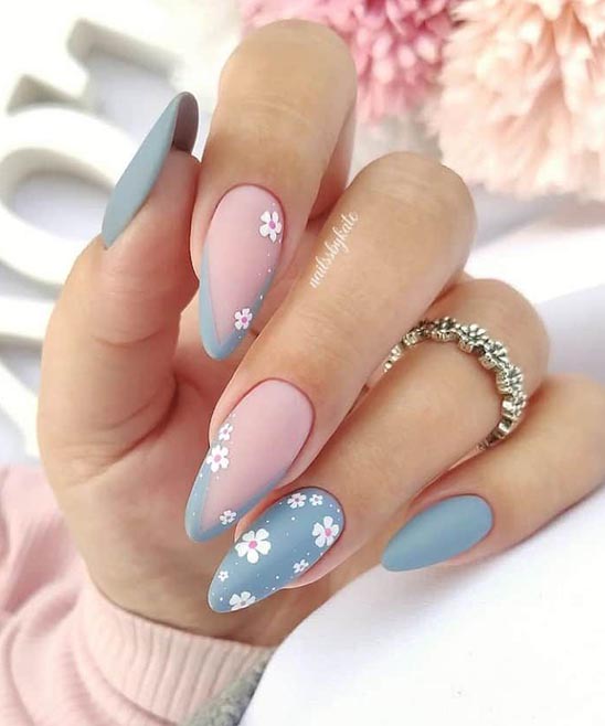 Basic Simple Flower Nail Designs