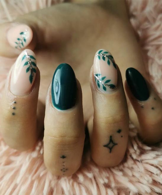 Best Nail Color for Emerald Green Dress