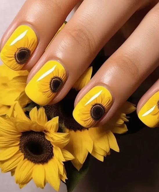 Best Summer Sunflower Nail Designs