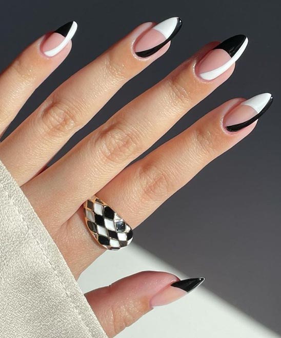 Black Blue and Silver Nail Designs