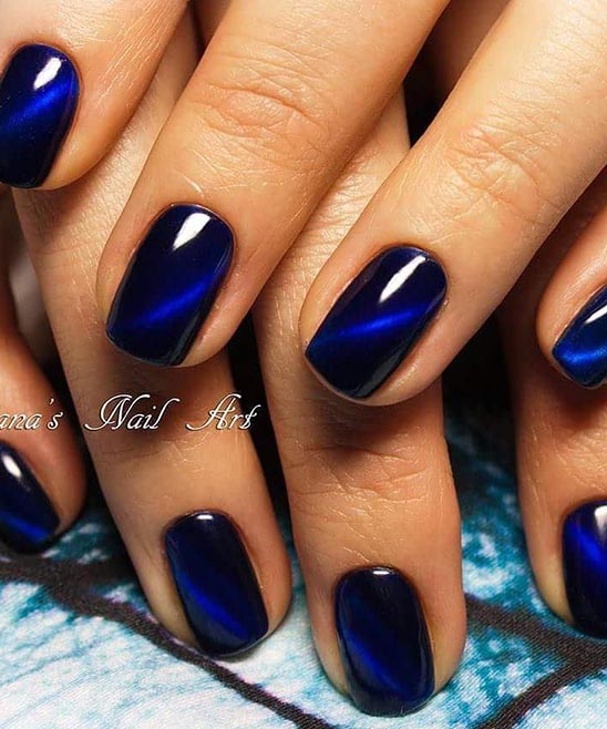 Black Blue and White Nail Designs