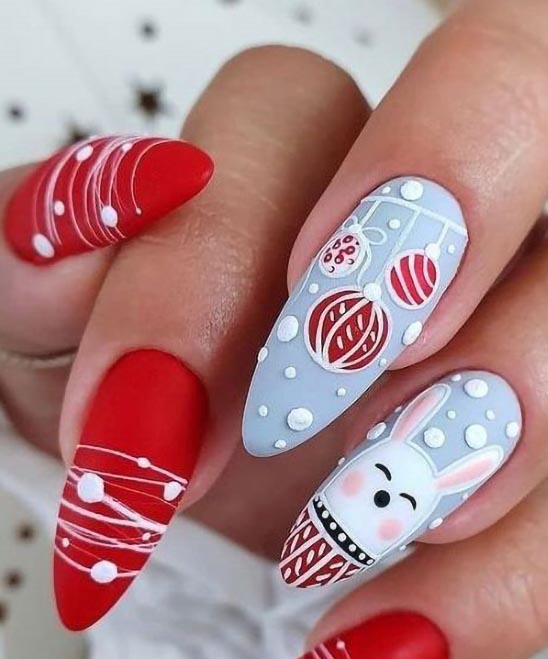 Black Christmas Nail Designs