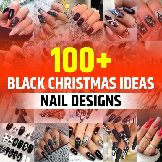 Black Christmas Nail Ideas