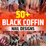 Black Coffin Nails Designs