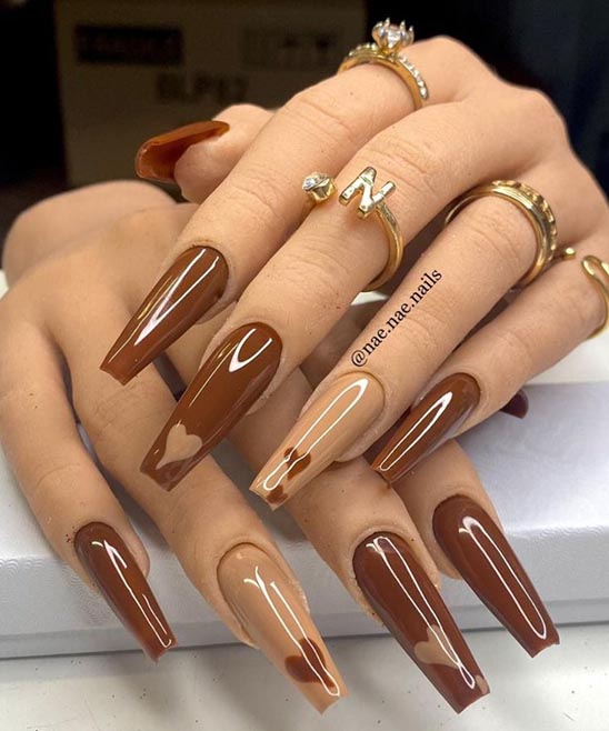 Black Coffin Shape Nail Designs