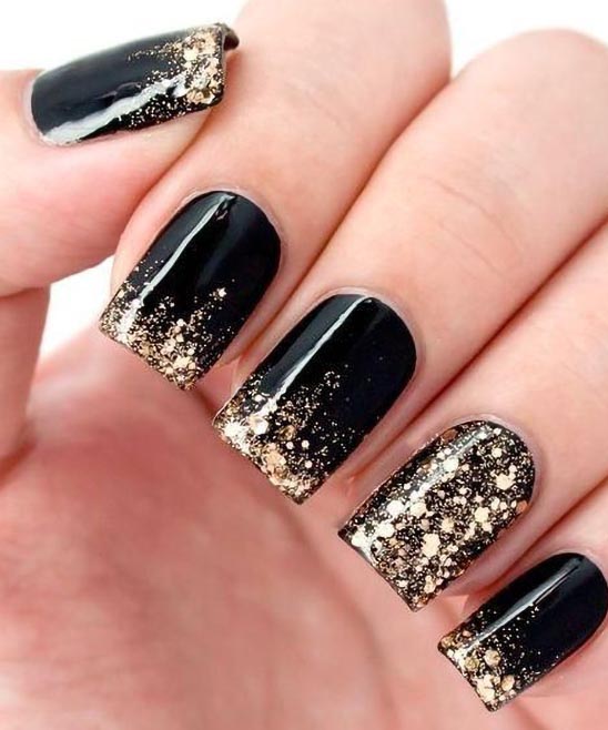 Black French Tip Nail Designs for Short Nails