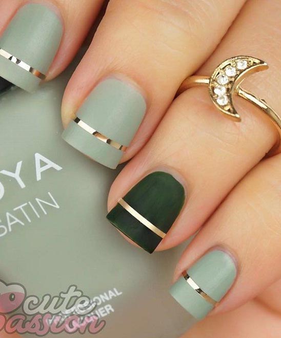 Black French Tip Nails Square