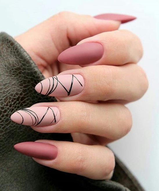 Black French Tip Nails With Gold