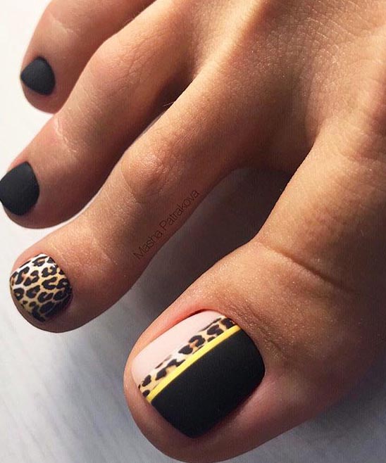 Black French Toe Nail Designs