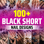 Black Nail Designs Short