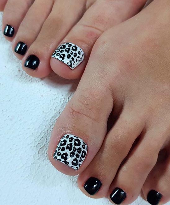 Black Silver Toe Nail Designs