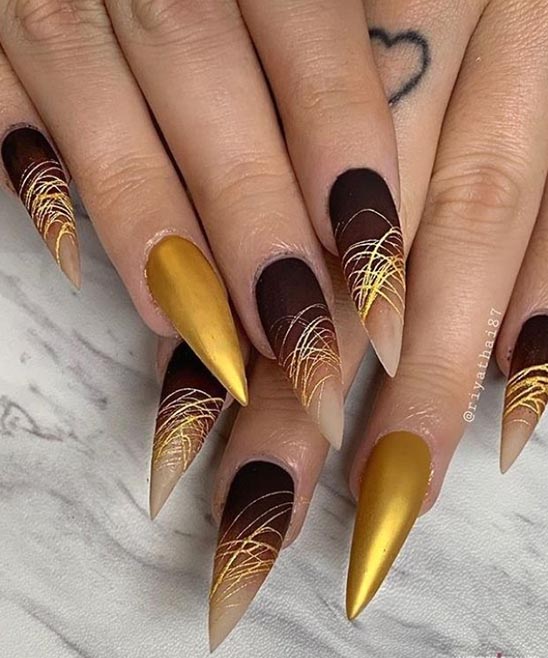 Black Stiletto Christmas Nails