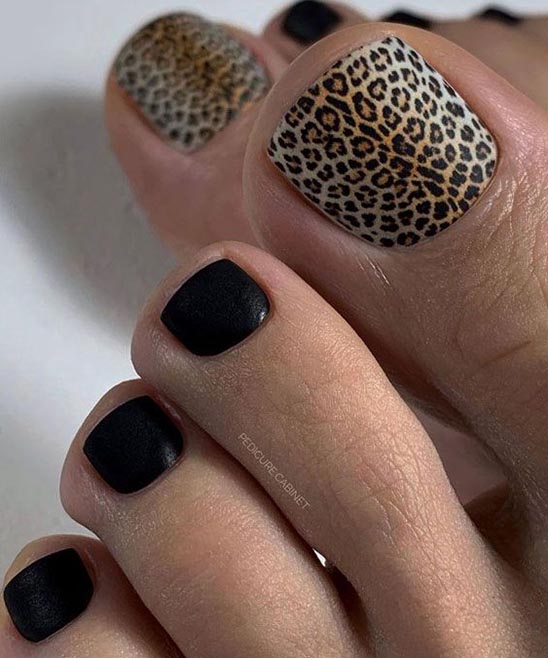 Black Toe Nail Art Designs