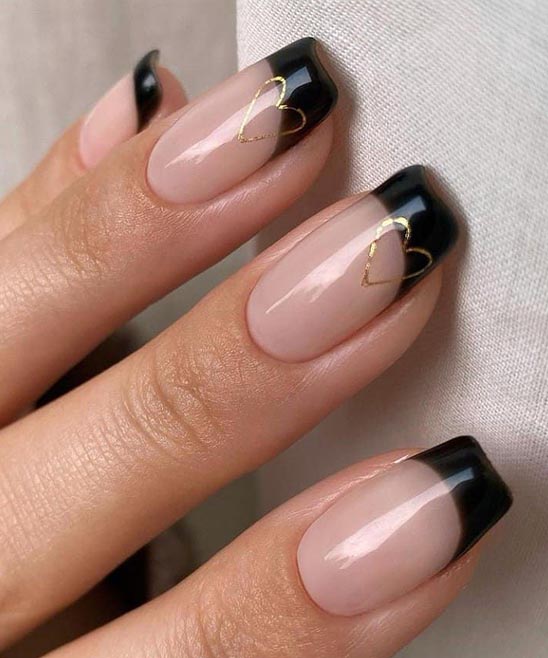 Black Valentine's Nails