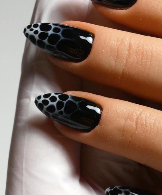 Black White and Blue Nail Designs