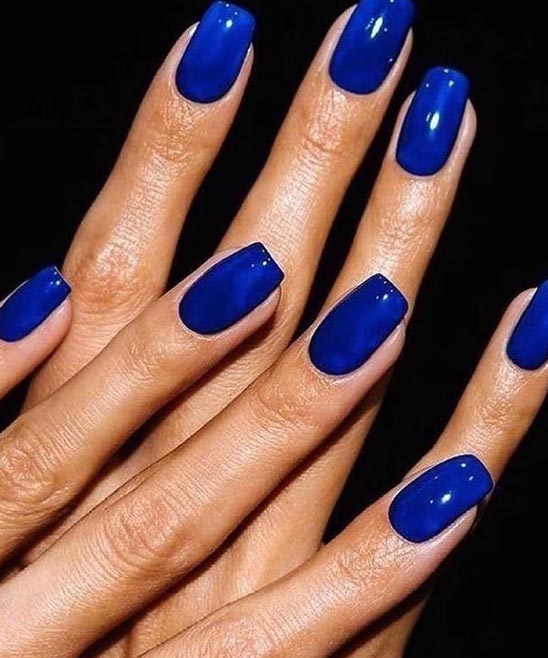 Black and Blue Acrylic Nails Designs