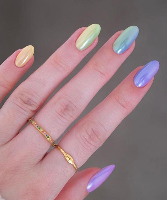 Black and Gold Almond Shaped Nails