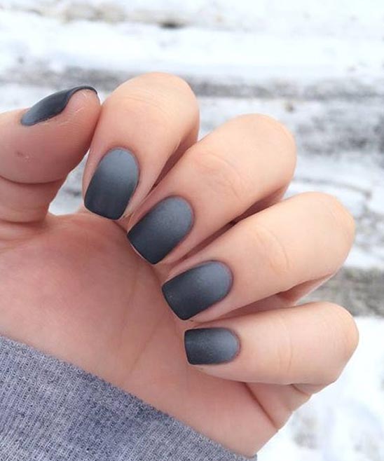 Black and Gray Ombre Nails