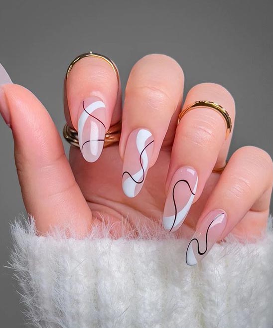 Black and Pink Tip Nail Designs for Short Nails
