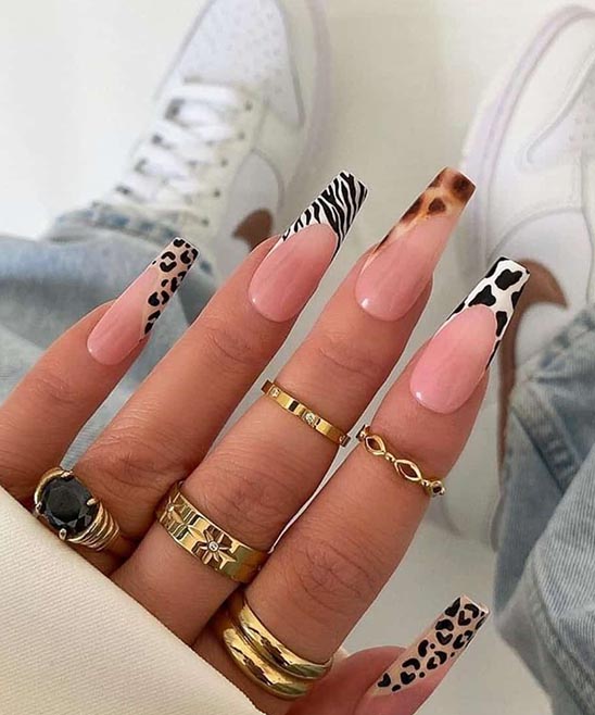 Black and Red Coffin Nail Designs