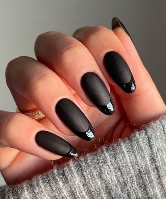 Black and Red Nails Short