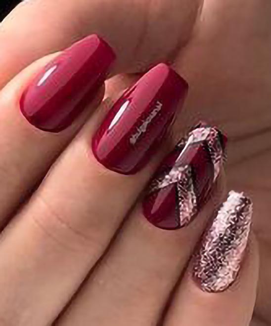 Black and Silver Christmas Nail Designs