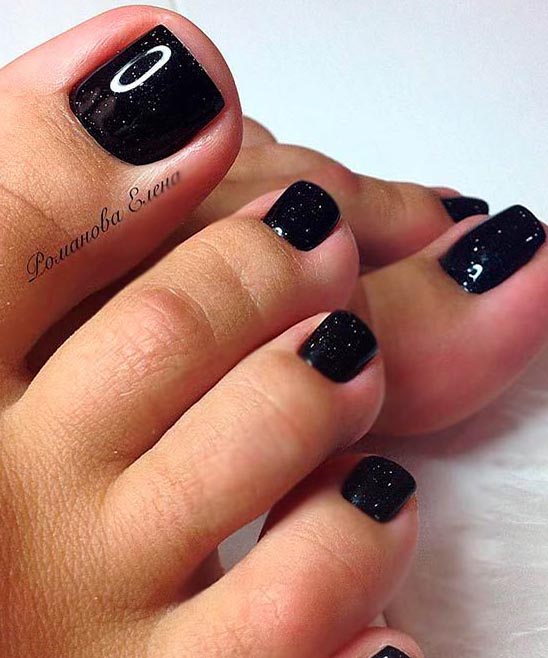 Black and Turquoise Toe Nail Designs