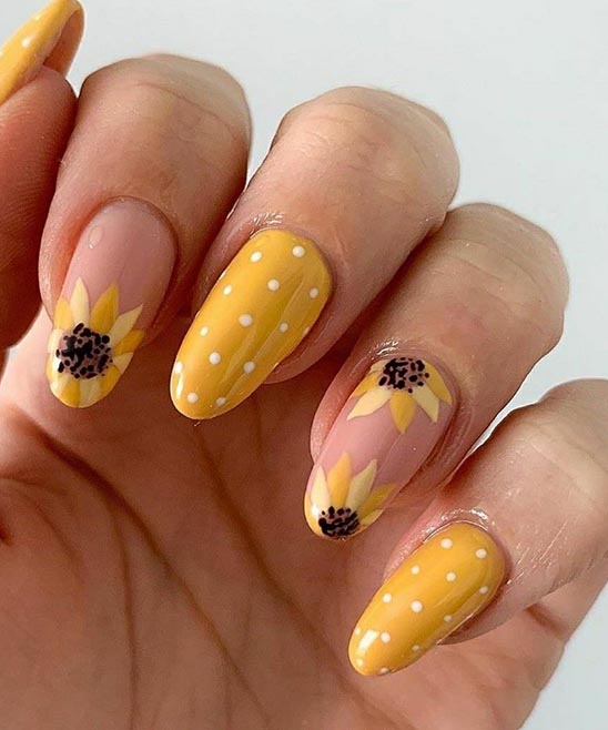 Black and White Flower Nail Designs