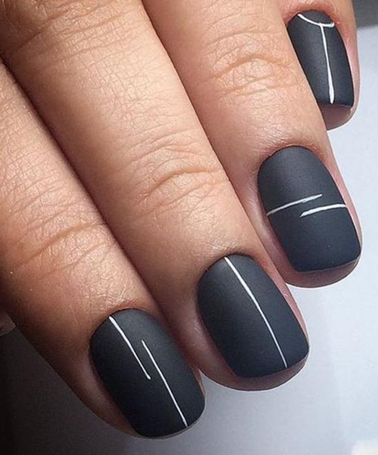 Black and White Ombre Nails