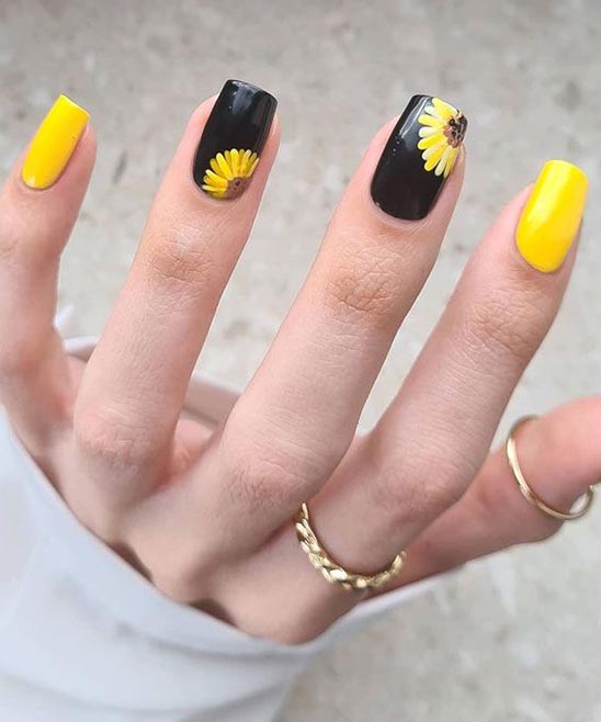 Black and Yellow Nail Designs