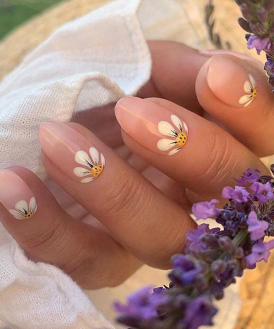 Blue Flower Nail Designs