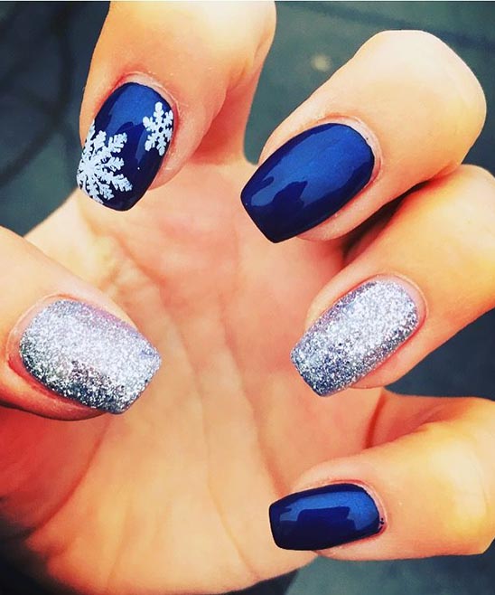 Blue and Gold Nail Ideas