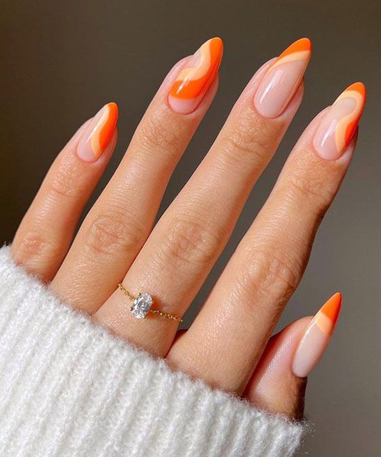 Bright Orange Nail Designs
