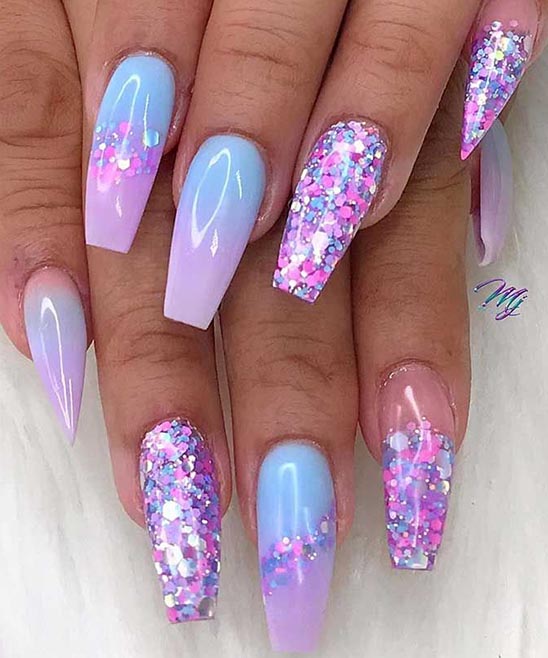 Brown Coffin Nails Designs