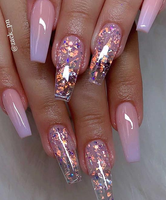 Brown Nails Coffin Design