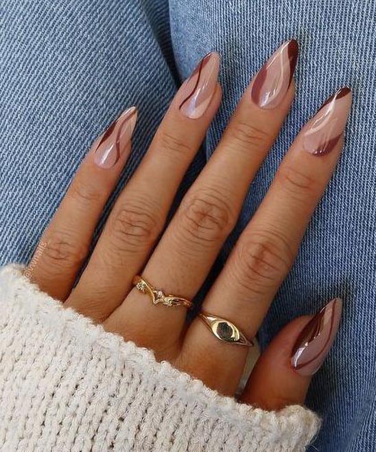Brown Nude Fall Nails