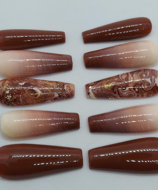 Brown and Pink Nail Ideas