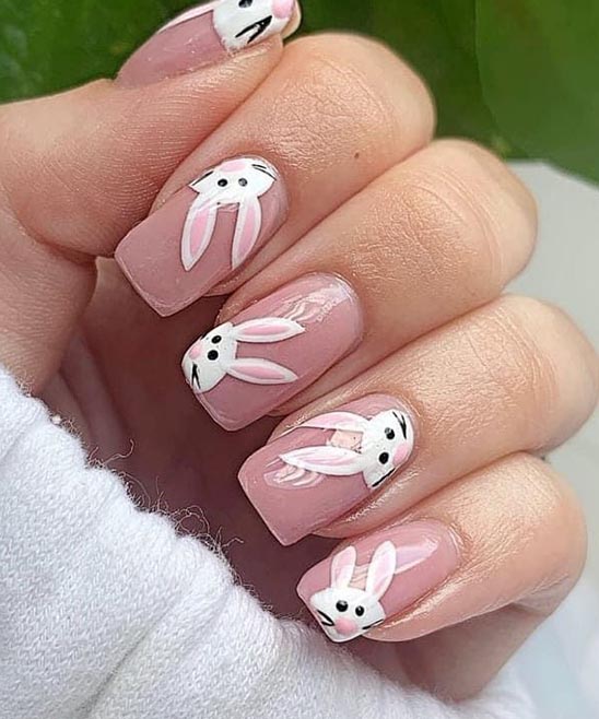 Bunny Prints Nail Designs