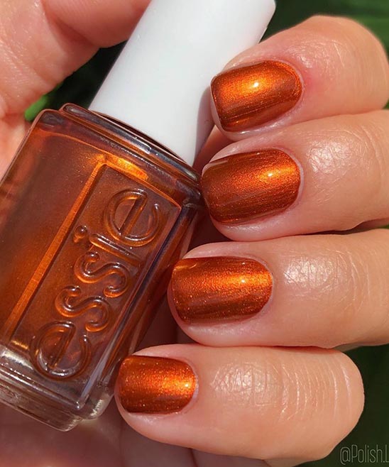 Burgundy and Burnt Orange Nails